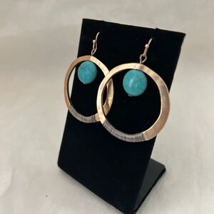 Gold and Metal Hoop Earrings